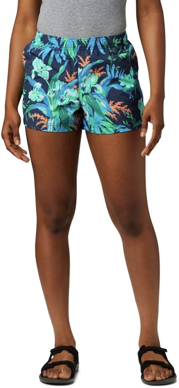 COLUMBIA NWT Walnut River Printed Shorts Nocturnal Magnolia Tropical Size Large